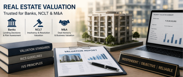 Real estate valuation for banks NCLT and M&A India